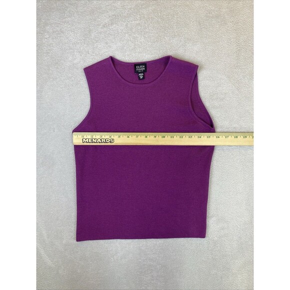 Eileen Fisher Petite  Sleeveless Tank Wool Sweater Top Women's PP Scoop Neck - Picture 5 of 8